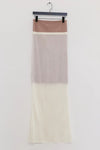 SWAYING/KNIT silk stitching contrasting color tube top skirt SW24SS2L12 white
